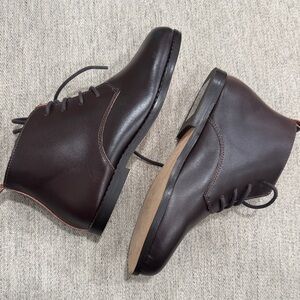 NWOT Janie and Jack Classic Brown Leather Lace up Boots